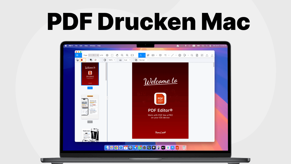pdf drucken mac